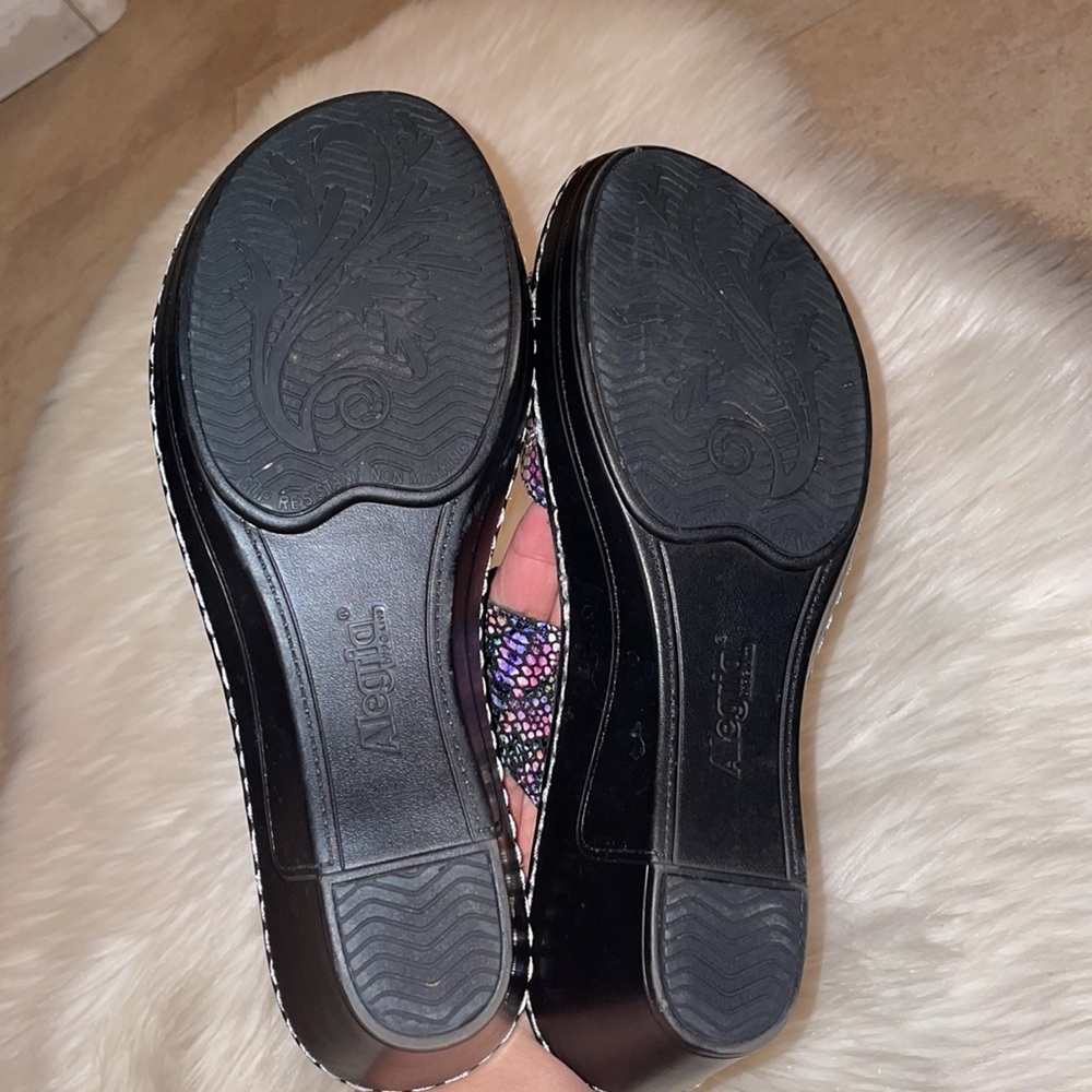 Alegria Snake Print Loti Funtastic Iridescent Sandals #299 - Picture 7 of 9